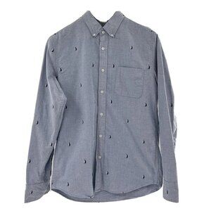 J Crew  Flex Men's Medium Shirt  Long Sleeve Sail Boats